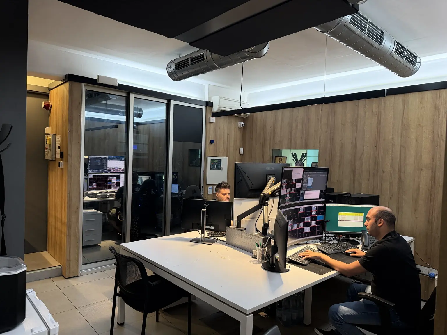 Wide view inside the Monitoring Operating Center